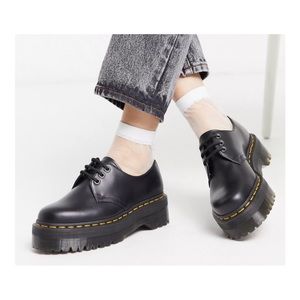 Dr Martens 1461 Quads 1461 SMOOTH LEATHER PLATFORM SHOES size EU 42 10L 9M